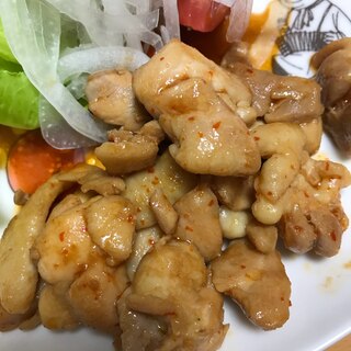 若鶏もも肉の豆板醤炒め